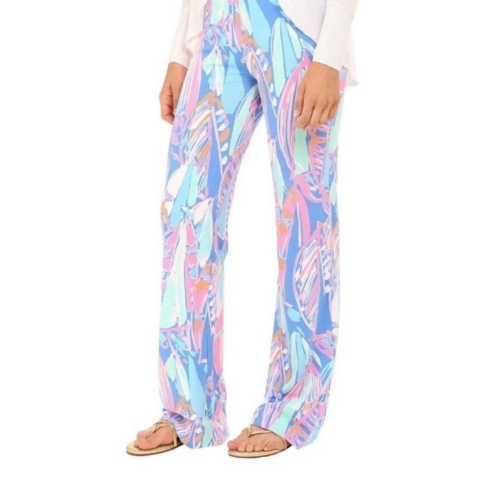 Lilly Pulitzer Vibrant Patterned Wide Leg Pants
